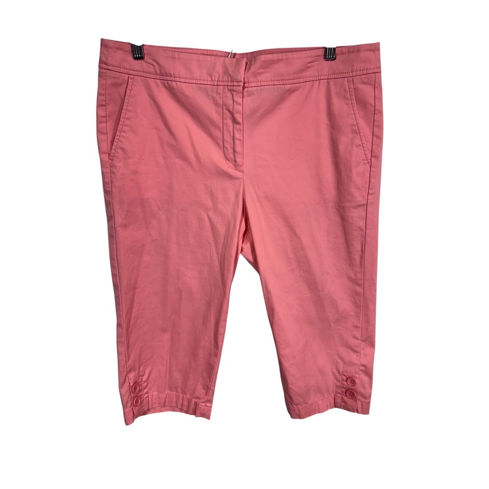 Talbots 12P Pink Pedal Pusher Women's Crop Stretch‎ Cotton Capri Pants